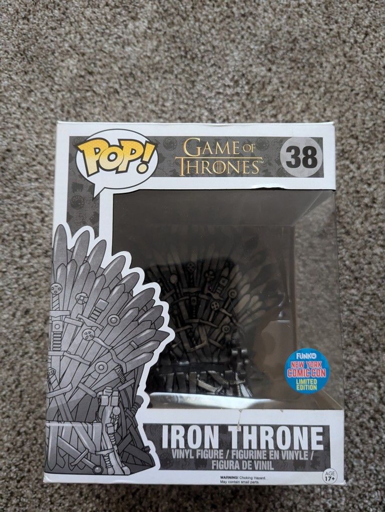 Funko Pop! Game of Thrones: Iron Throne 38  6" - NEW YORK COMIC CON EXCLUSIVE - NEW