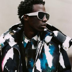 Alexander McQueen 50 L XL Ski Puffer Coat Graffiti Watercolor Art Paint Jacket Parka Warm $3,800 Winter Fall Cool Rare