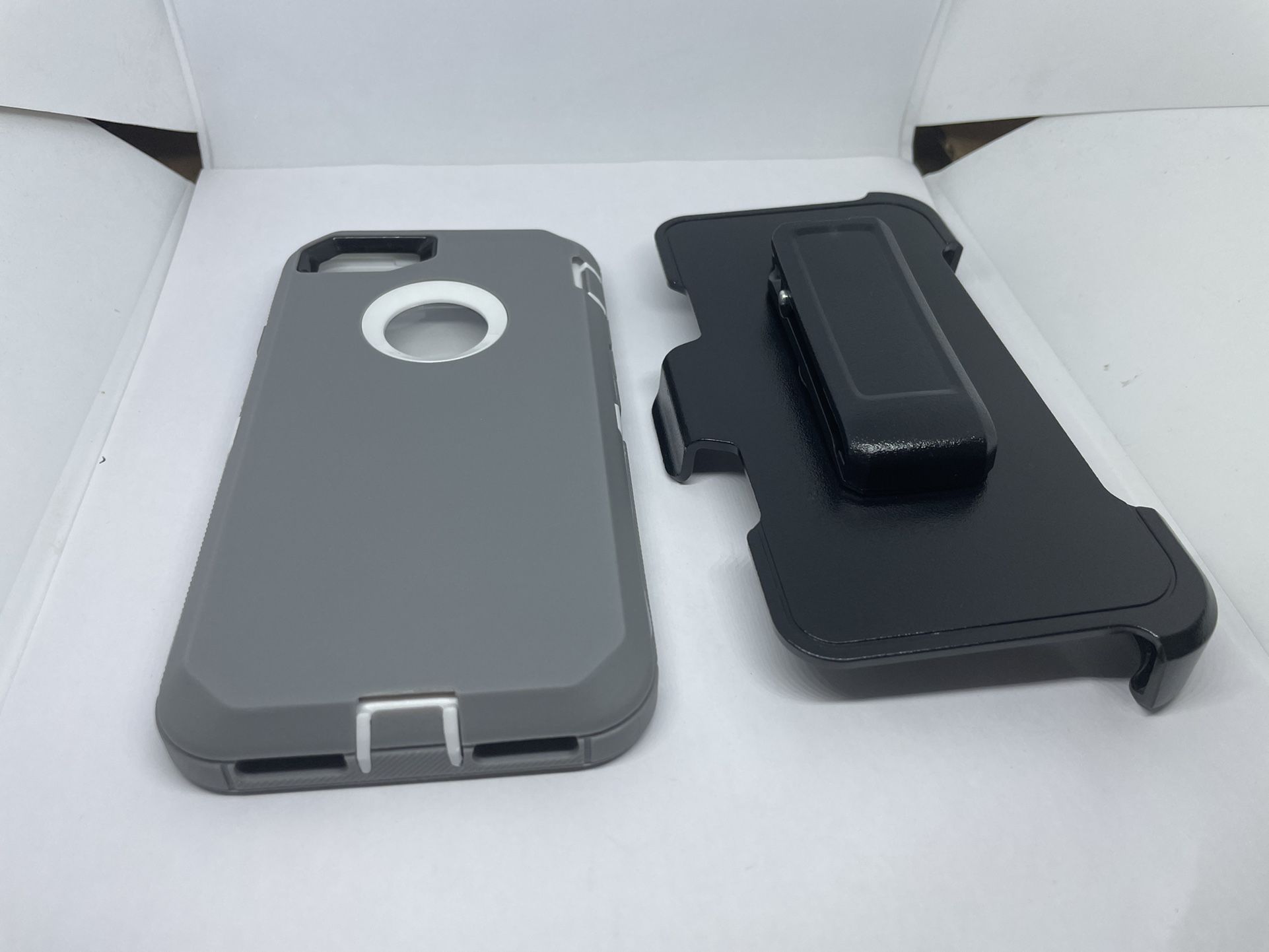 For iPhone 6/6s iPhone 7/8 Gray With White Belt Clíp Case