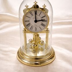 Vintage Elgin Anniversary Clock – Glass Dome