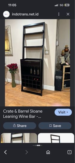 Crate & Barrel Sloane Leaning Wine Bar