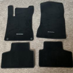 New Mercedes OEM Front, Rear, And Trunk Floor Mats PLUS Used Mercedes OEM All-weather Mats For MERCEDES SUV
