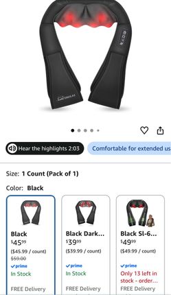 Snailax Shiatsu Neck and Shoulder Massager