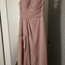 Azazie Dusty Pink Bridesmaid Dress Formal Semi Formal Cocktail Wedding Guest Dress A6