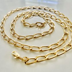 Rommanel-18K Gold Plated Grosmet Chain Necklace 