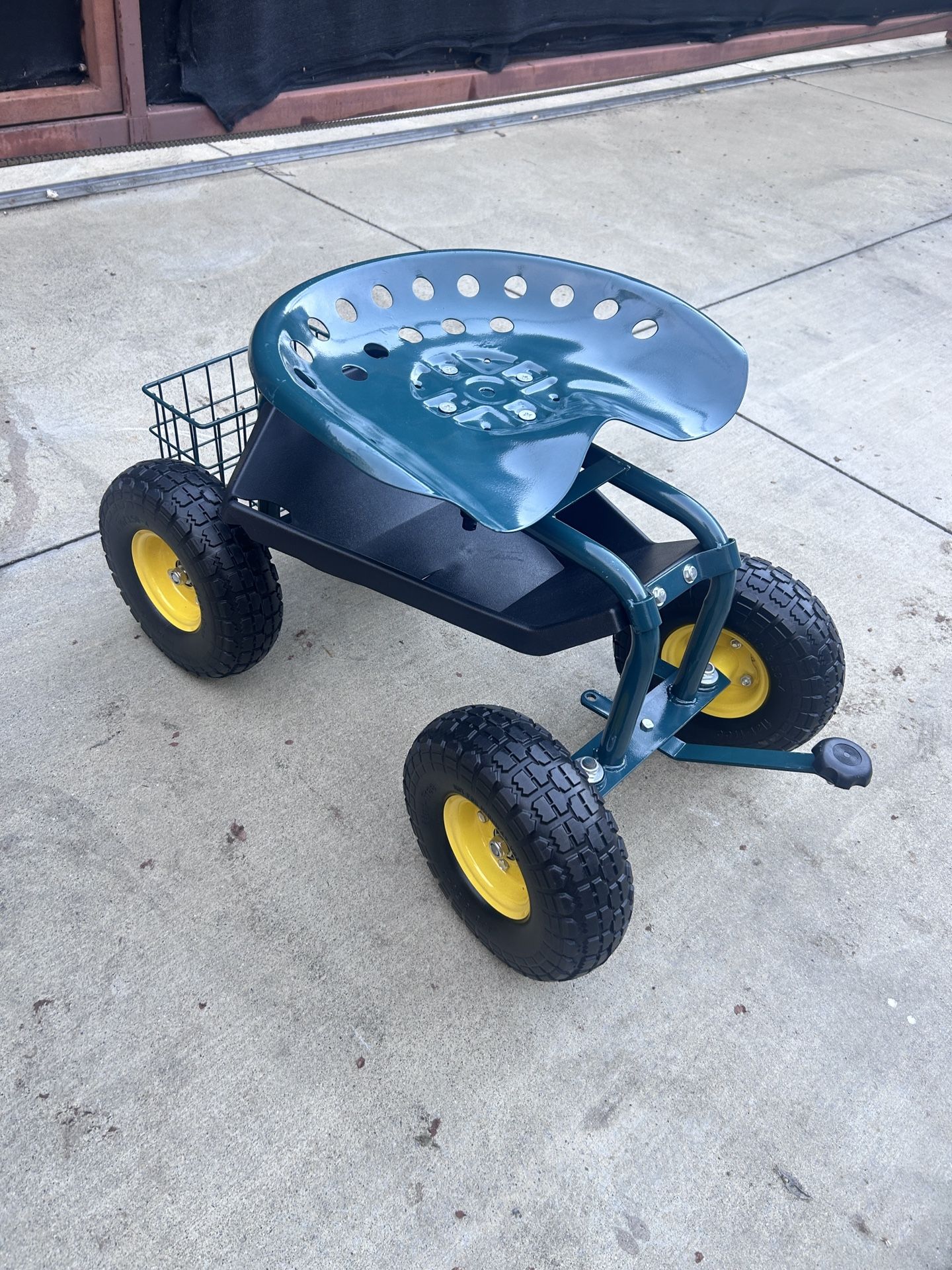 New Rolling Work Seat Garden Stool Cart