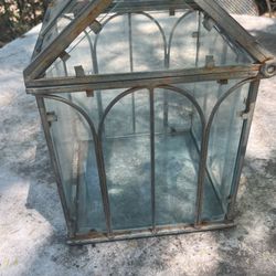Rare Antique French Zinc Terrarium Greenhouse 
