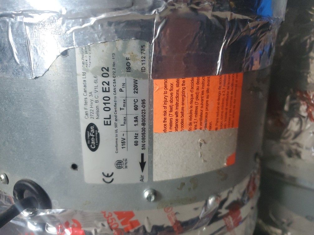 2 - 10 " Can Fans With 8 " Reducers     