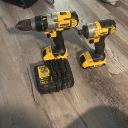 dewalt drills + charger 