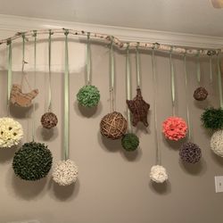 Baby Shower, Birthday Party Birch Tree Photo Backdrop Spring Fairy Garden Balls