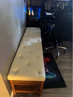 Padded Bench w/built in Projector Screen