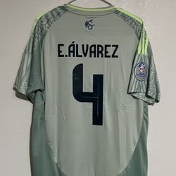 Mexico 24/25 E. Alvarez #4 Home Copa América Jersey Size XLarge 