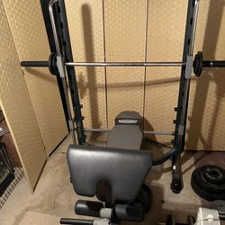 Weight Bench And Weights