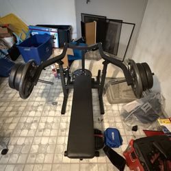 Adjustable bench Press Equipment With weights 