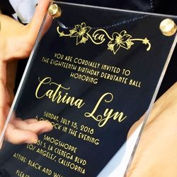 Acrylic invitations