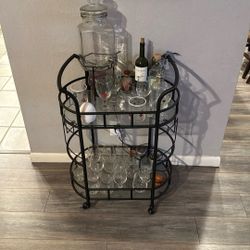 Glass Bar Cart