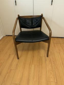 Article Wood & Leather Chair