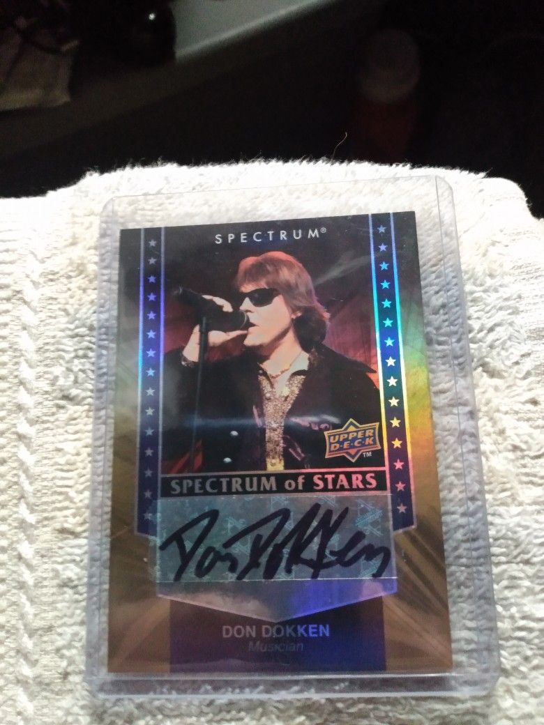 Don Dokken Autographed Baseball Card 