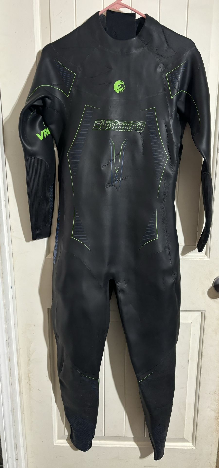 SUMARPO Triathlon Wetsuit Men 3/2mm, ECO-Based Yamamoto SCS Smoothskin Neoprene Skinsuits for Open Water Swimming, Fina & Ironman & USAT Appro