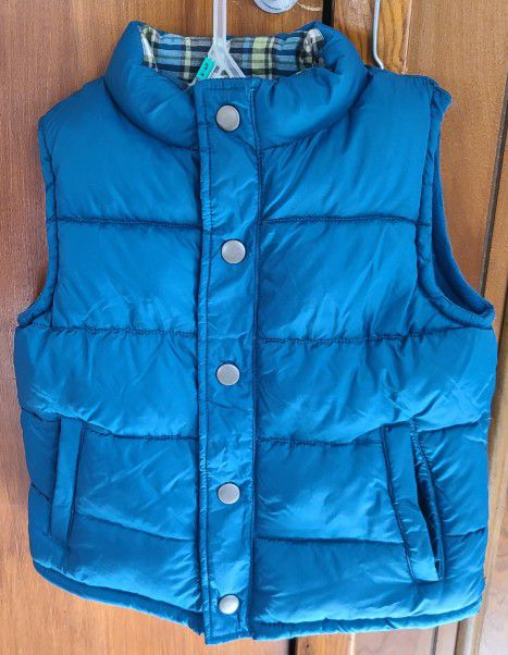 Gymboree Blue Teal Bubble Vest Size small  [ 5 - 6 ]