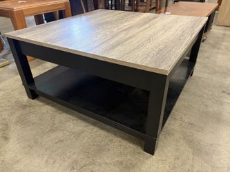 Contemporary Square Grey Wash Wooden Coffee Table