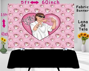 Peso Pluma Birtday Fabric Banner 60x40 Inch