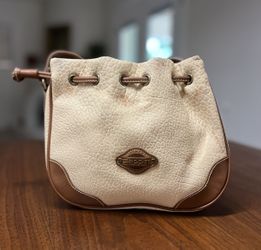 Vintage Esprit Two Tone Drawstring Bucket Crossbody Bag 90s
