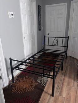 Black Metal Twin XL Bed Frame