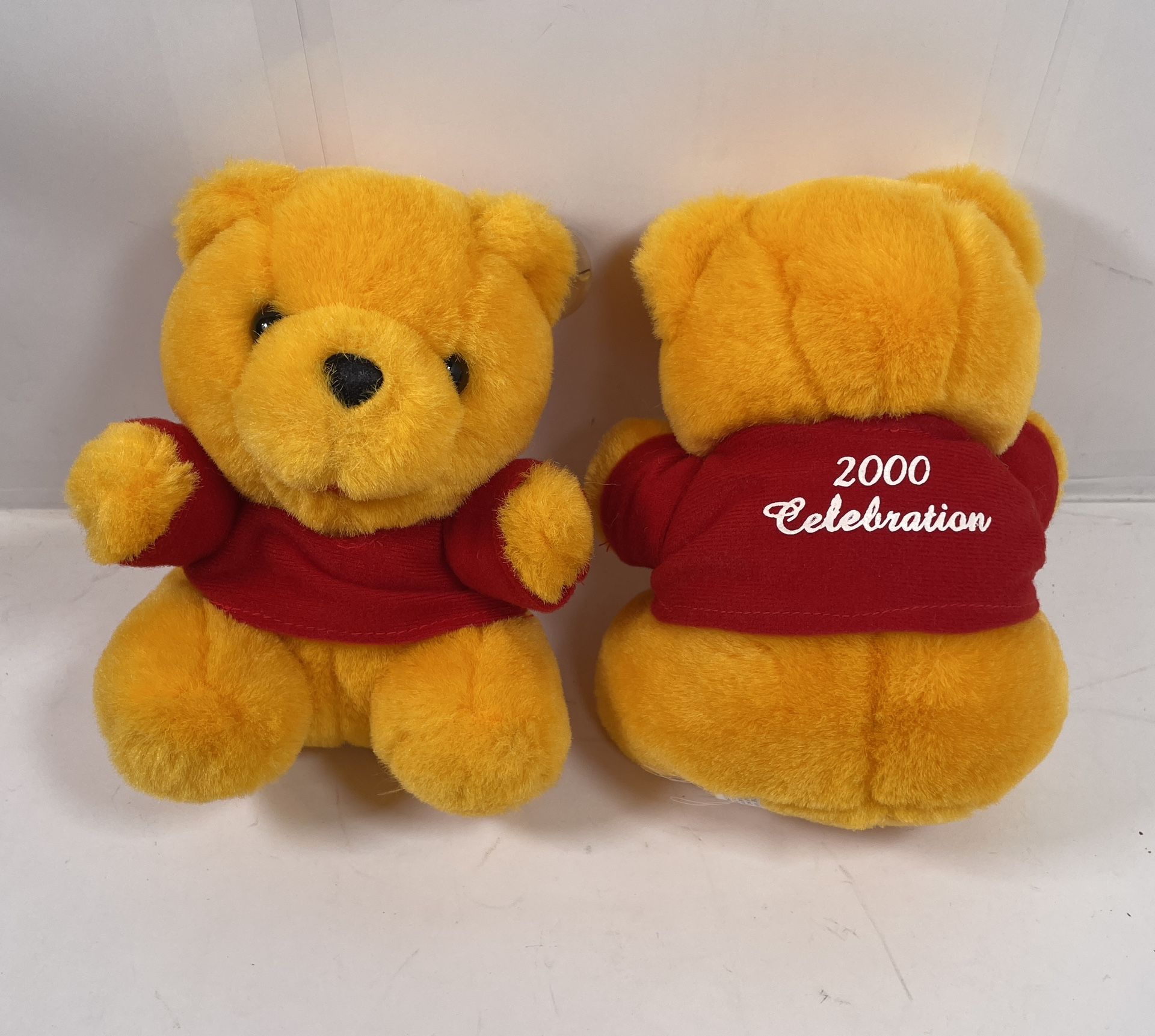 VTG Plush Teddy Bear 2nd Millennium Celebration 2000 w/ Suction Cup OOAK On Sale
