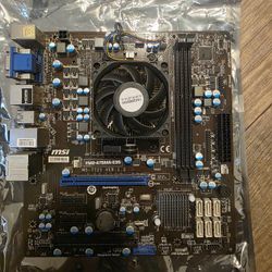 AMD A4-6300 + MSI FM2-A75MA-E35 + Stock Cooler (No RAM)