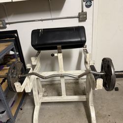 Adjustable preacher curl bench – commercial grade
