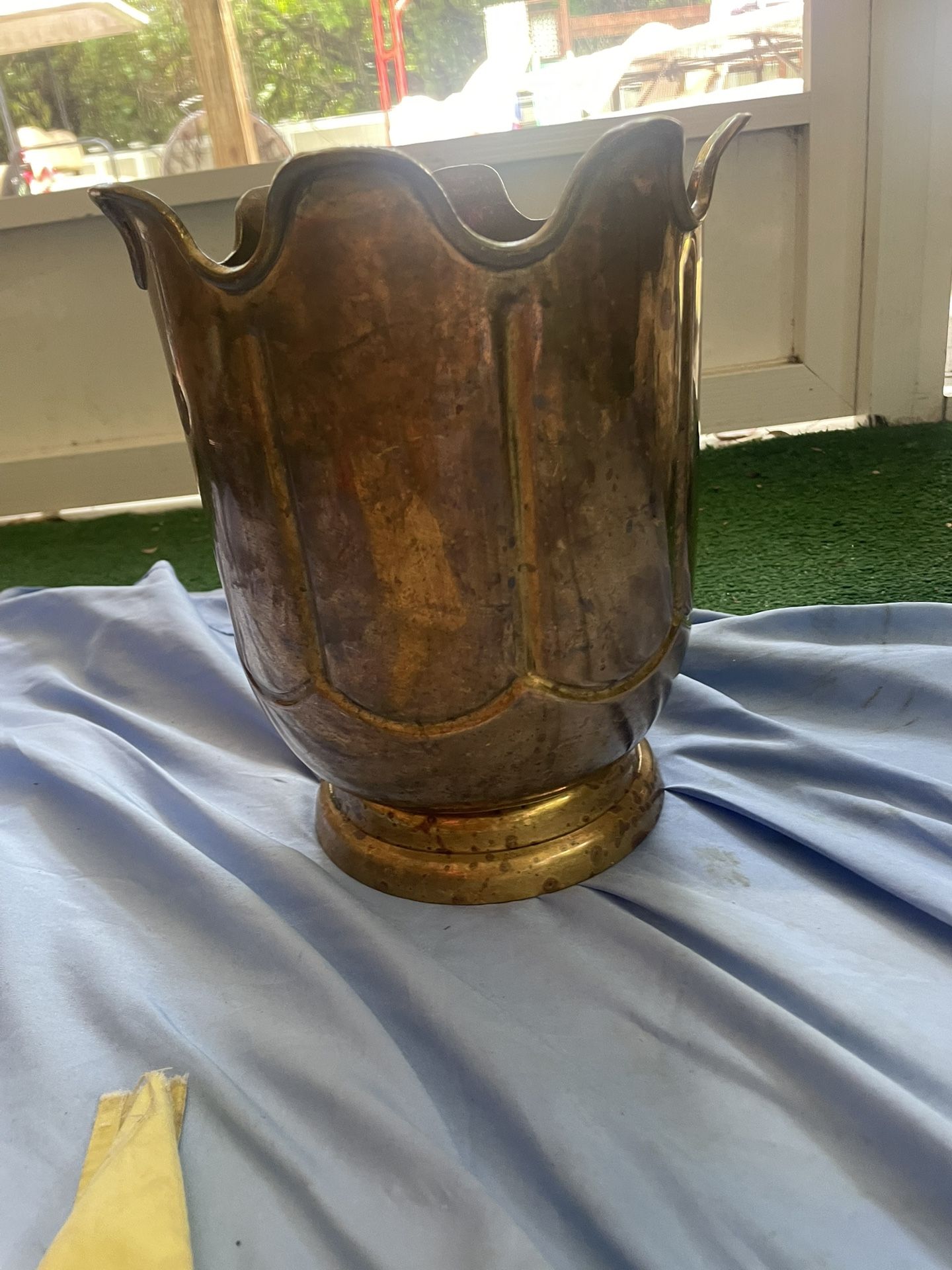 Vintage Brass Planter extra large planter