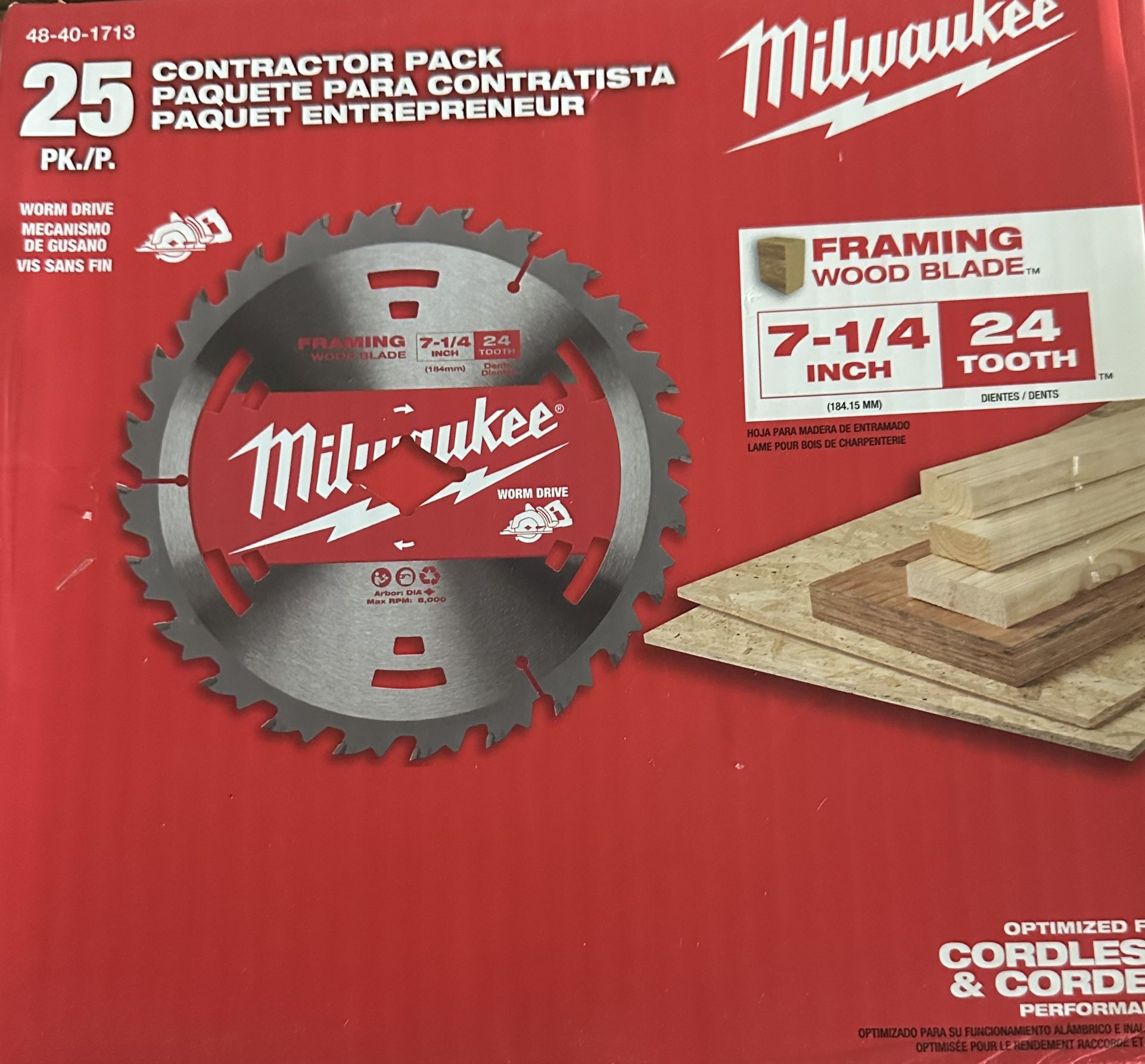 7-1/4 in. 24-tooth tungsten carbide wood cutting framer circular saw blade (25-pack)