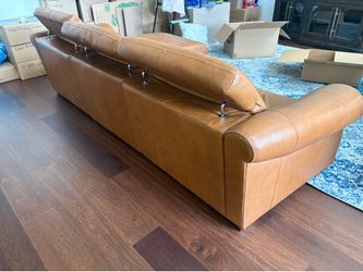 Leather Couch ,  tan color , large, great condition,