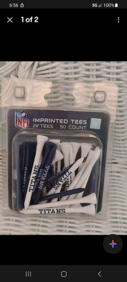 Tennessee TITANS 50 Pack Golf Tees NFL Football Golfing 2 3/4" Blue White NEW