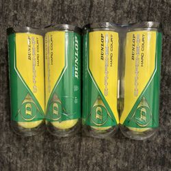 4 Cans Dunlop Tennis Balls (Brand New/Sealed)
