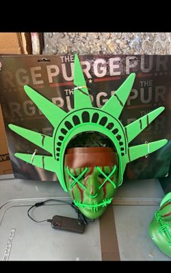 The Purge Election Year Lady Liberty LED Light Up Mask - Trick or Treat Studios