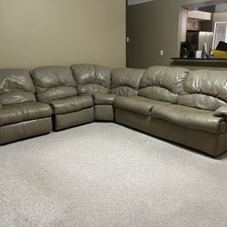 Leather Sectional $140 With Sofa Bed Mattress New In Plastic And Recliner 