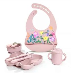 Silicone Feeding Set | 8 Pcs Baby Led Weaning Supplies