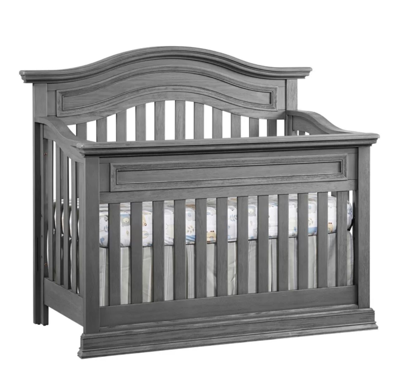 BRAND NEW BABY BED W/MATTRESS /W/TODDLER RAIL