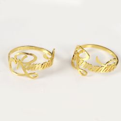 Gold ‘Ramadan’ Napkin Rings - Set of 4