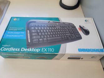 Logitech Cordless Desktop EX 110 Wireless Keyboard and Mouse