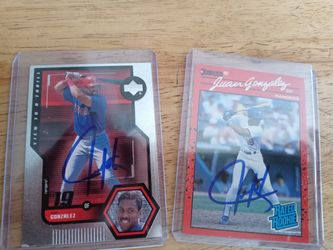 Juan Gonzalez Rookie And Insert Card Autograph Cards