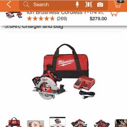MILWAUKEE KIT COMBO CIRCULAR SAW WITH BATTERY AND CHARGER BRAND NEW WITH BACKPACK