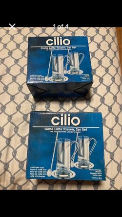 2 Sets (4 cups total)of Stylish coffee cups $10 both