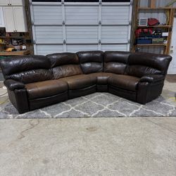 Ashley Leather Power Reclining Sectional