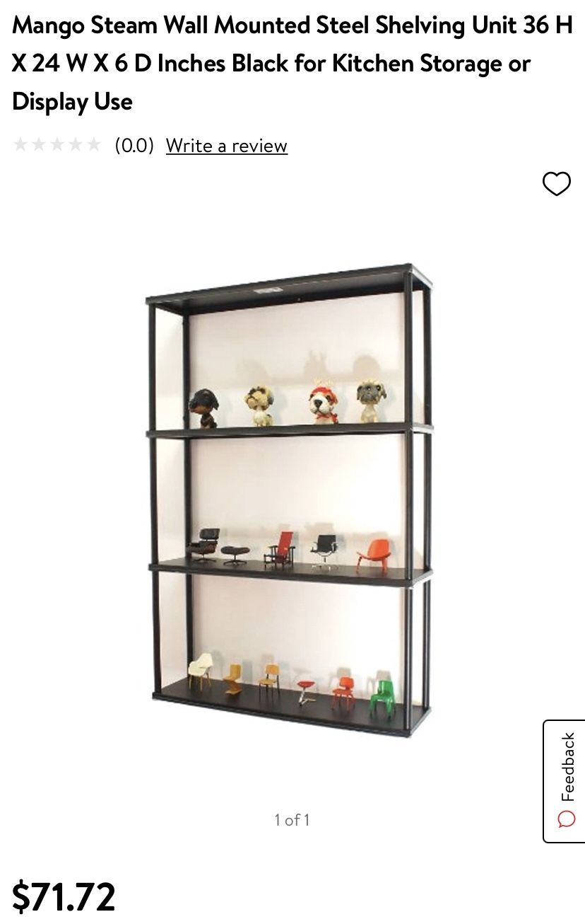 Floating Steel Shelving Unit