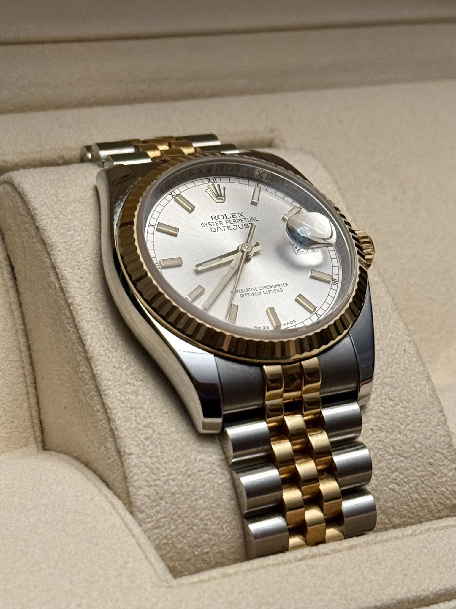 Rolex Datejust 36mm Oyster Dial 116233 – Full Set, Unworn, Oyster Bracelet – Two-Tone Steel/Gold