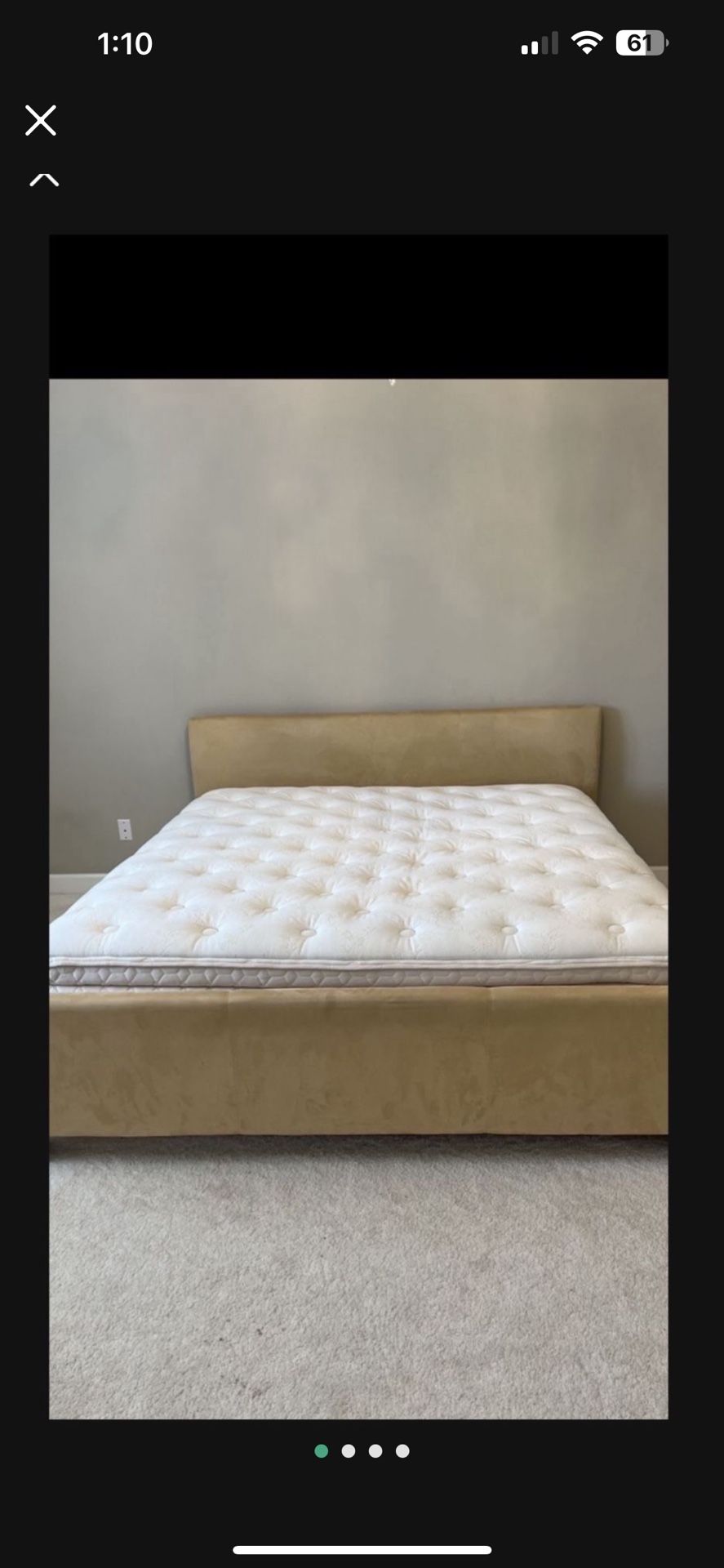 King Size Bed Frame And Mattress $350 All together