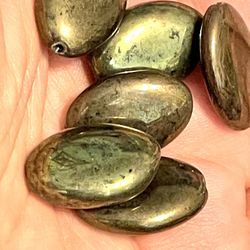 Lot Of 25 Pyrite Beads 309